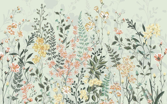 Watercolor Flower Meadow Wallpaper