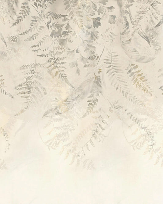 Beige Tropical Leaf Wallpaper