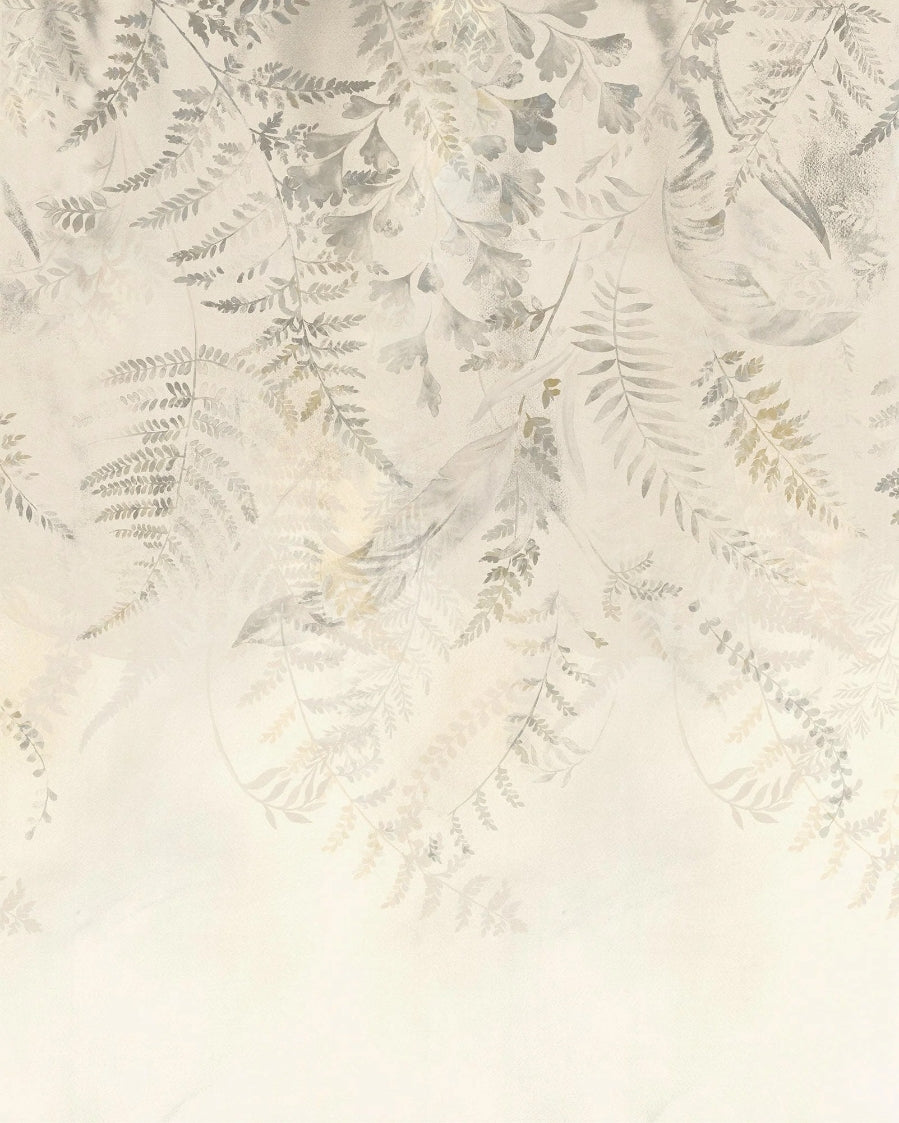 Beige Tropical Leaf Wallpaper