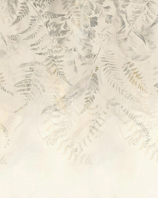 Beige Tropical Leaf Wallpaper