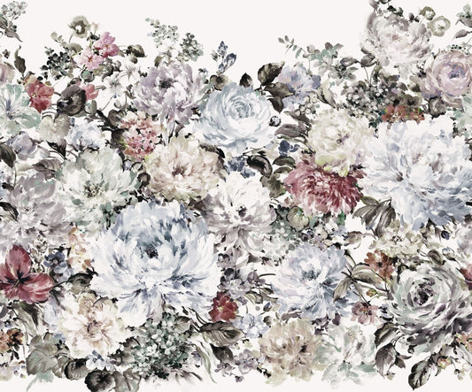 Watercolor Peony Wallpaper Mural