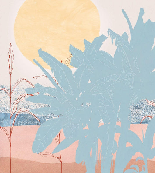 Miami Moon Tropical Wall Mural