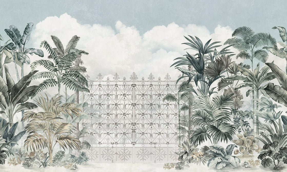 Tropical Forest Gate Mural