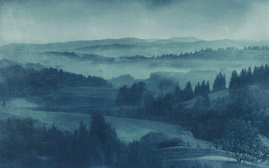 Twilight Blue Landscape Wall Mural