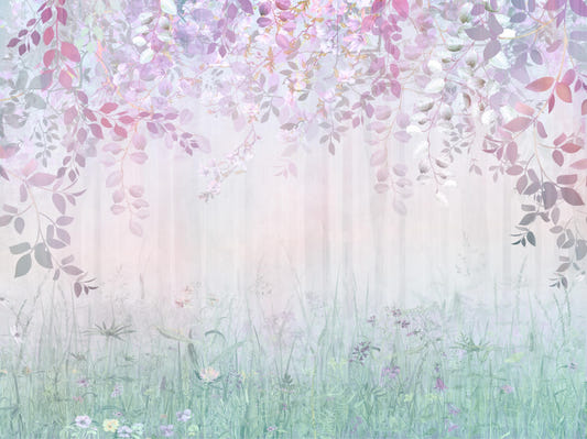 Rainbow Haze Forest Wallpaper Mural