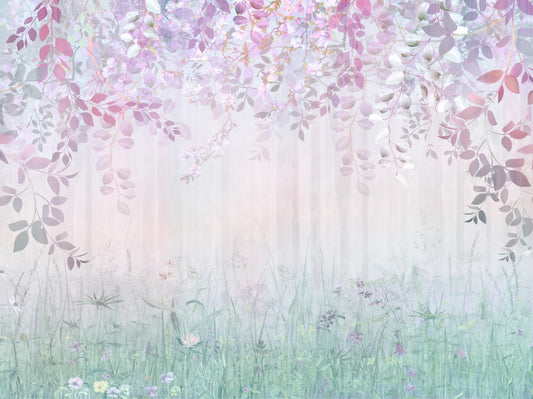 Rainbow Haze Forest Wallpaper Mural