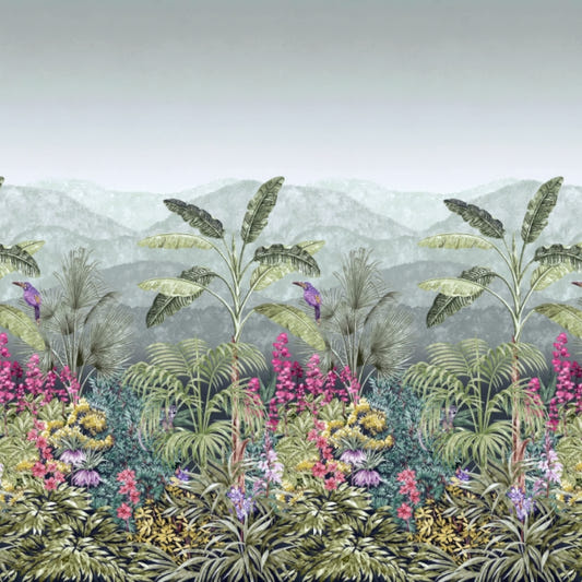Botanical Garden Birds Wallpaper Mural