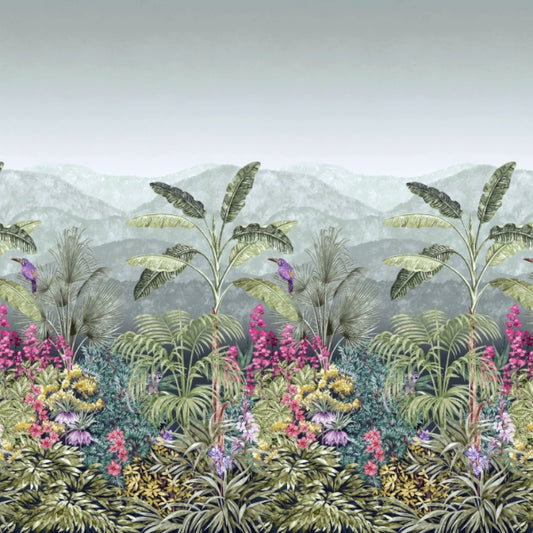 Botanical Garden Birds Wallpaper Mural