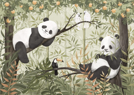 Peaceful Panda Paradise Wallpaper Mural