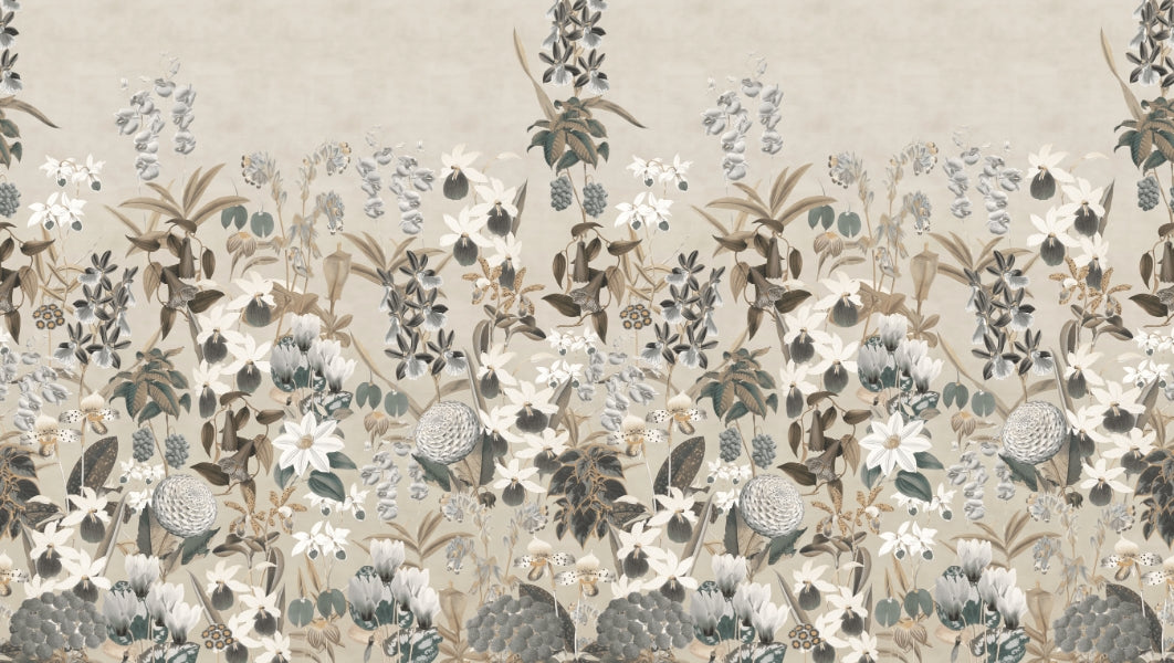 Vintage Botanical Wallpaper Mural in your room