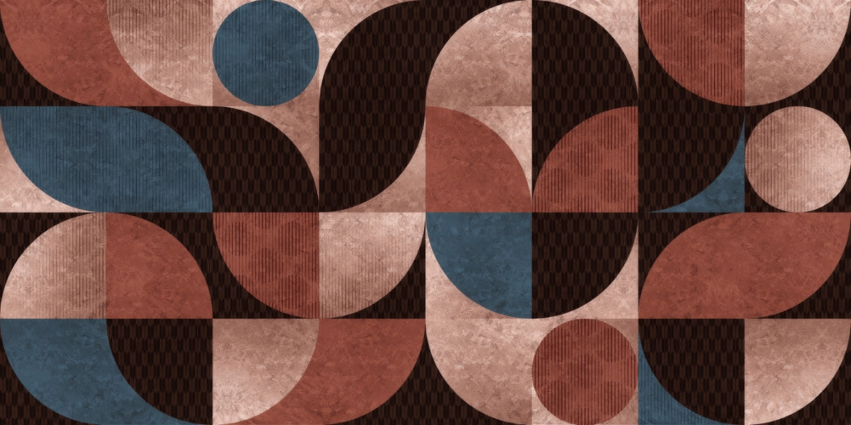 Geometric Harmony Wallpaper Mural in your room — zoomed