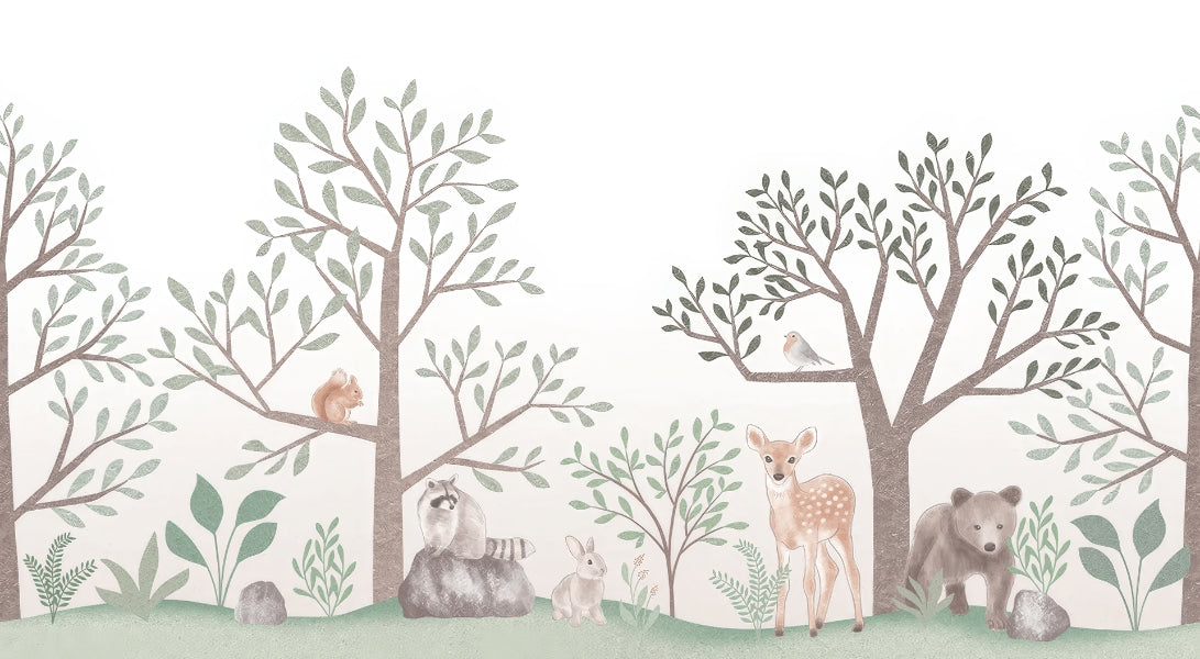 Woodland Creatures Wall Mural