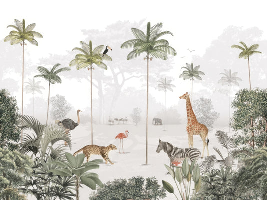 Rainforest Animals Wall Mural