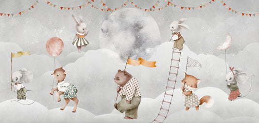 Magical Moon Bears Wallpaper Mural