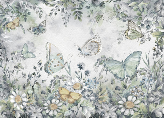 Botanical Butterfly Garden Wall Mural