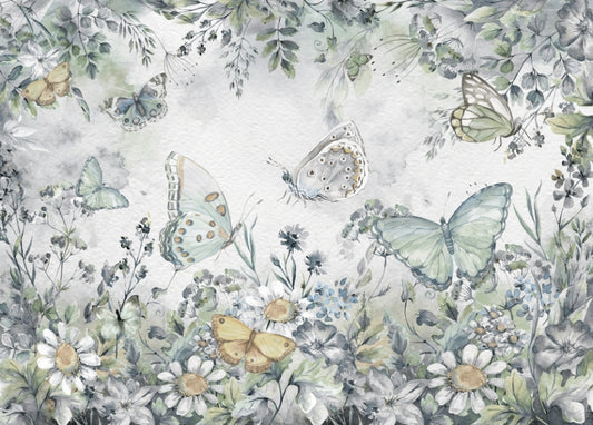 Botanical Butterfly Garden Wall Mural