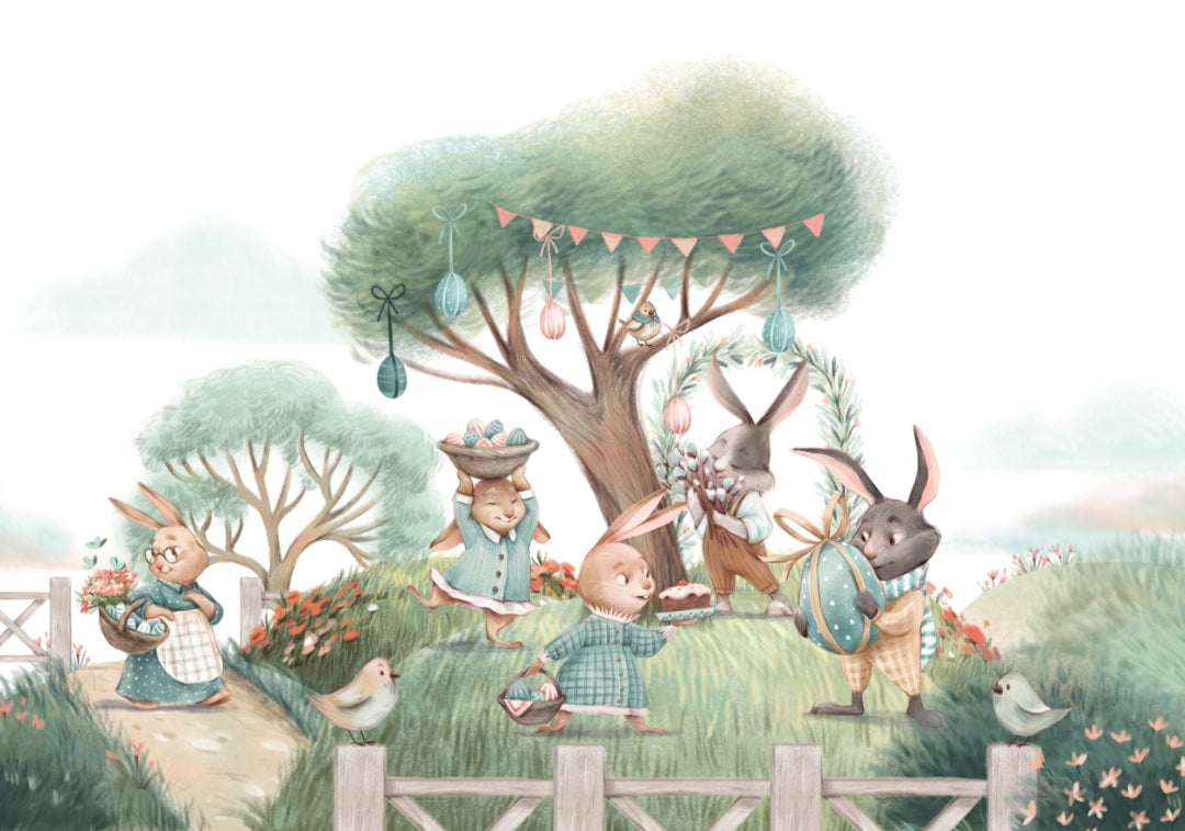 Mystical Woodland Wallpaper Mural in your room — zoomed