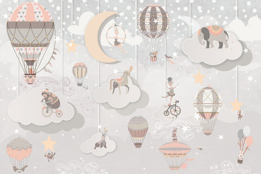 Whimsical Circus Wallpaper Mural