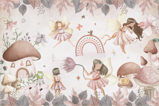 Pink Fairyland Wallpaper Mural