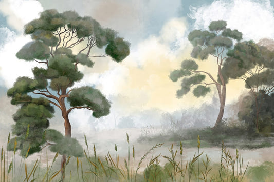 Sunrise Serenity Tree Wall Mural