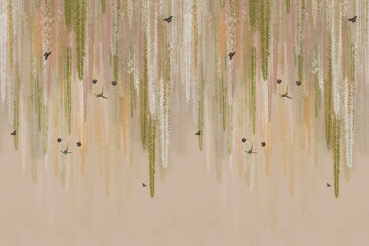 Green Wisteria Wallpaper Mural