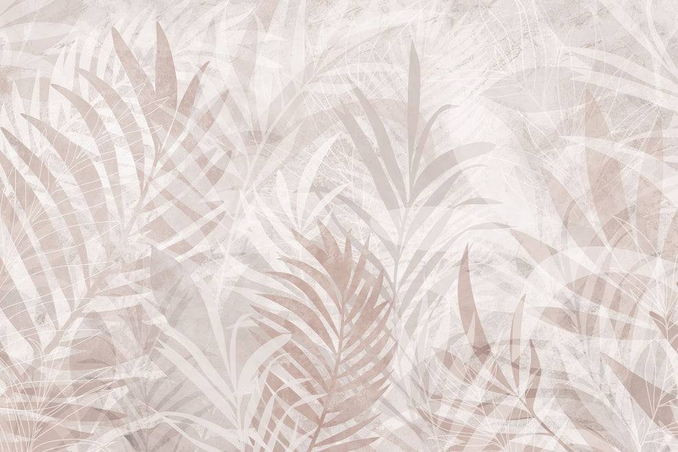 Natural Tones Leaf Wall Mural in your room