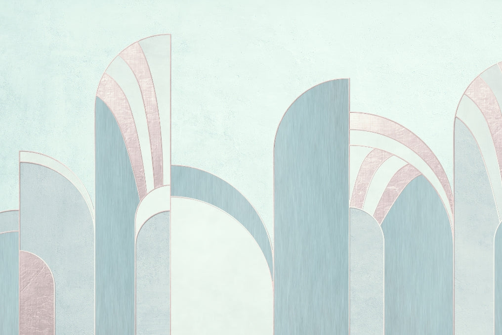 Teal Abstract Wallpaper Mural