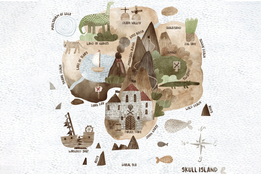 Skull Island Treasure Hunt Mural