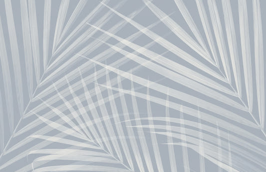 Tropical Paradise Light Blue Mural