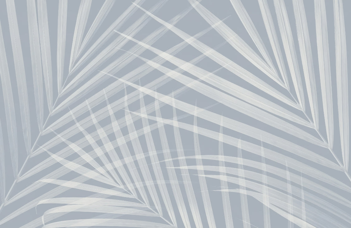 Tropical Paradise Light Blue Mural