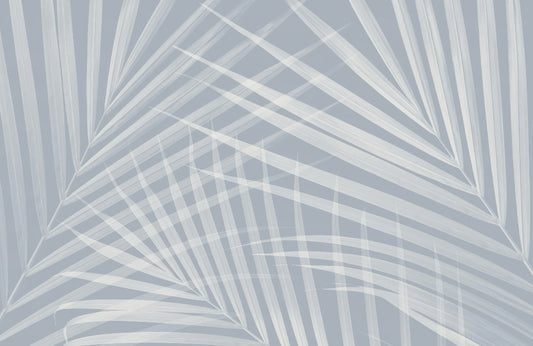 Tropical Paradise Light Blue Mural