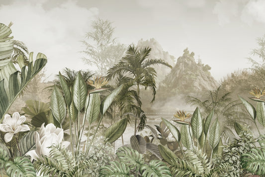 Exotic Mountain View Wall Mural