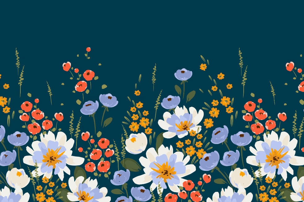 Midnight Blossoms Wallpaper Mural in your room