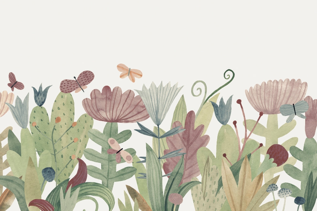 Butterfly Garden Wallpaper Mural