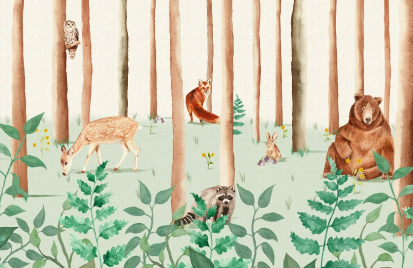 Forest Friends Wallpaper Mural