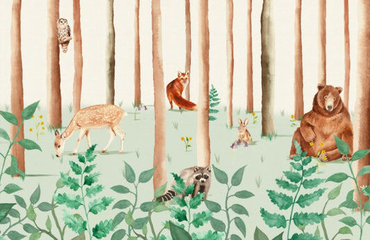 Forest Friends Wallpaper Mural