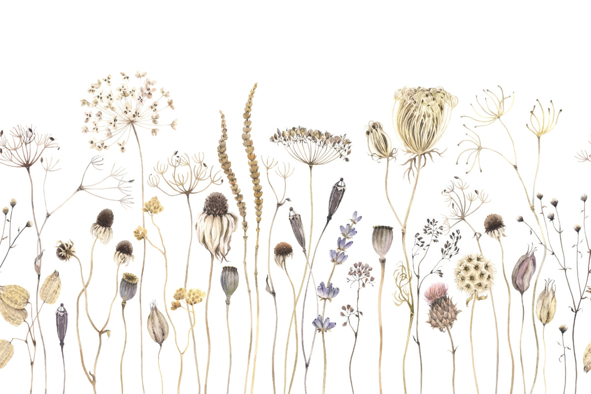Floral Whisper Wall Mural in your room — zoomed