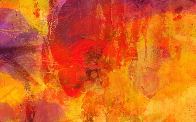 Bright Orange Abstract Wallpaper Mural