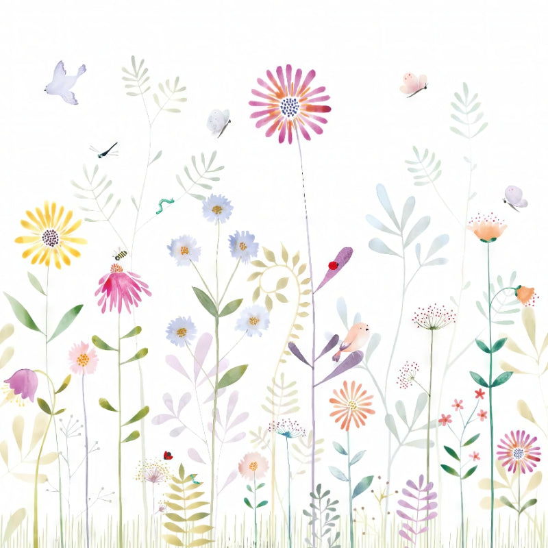 Bright Flowers Wall Mural