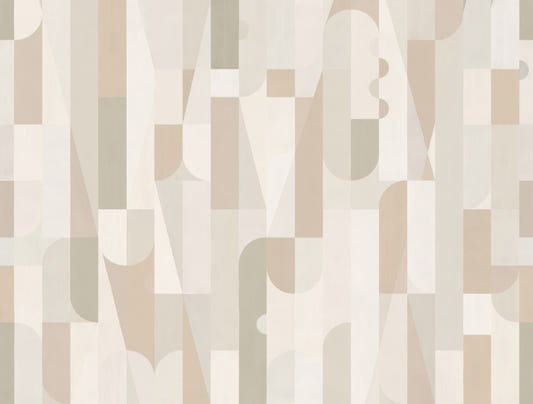 Geometric Sepia Wall Mural
