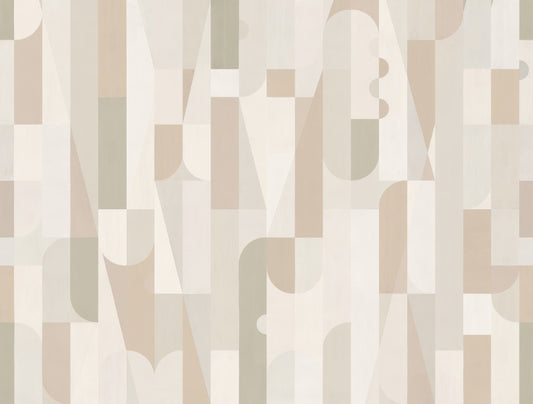 Geometric Sepia Wall Mural