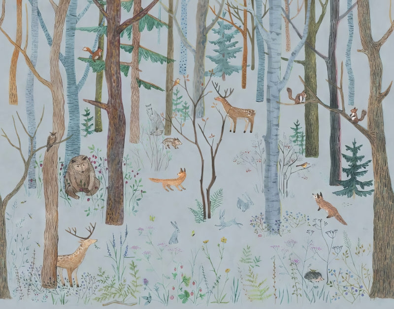 Woodland Wildlife Wallpaper Mural