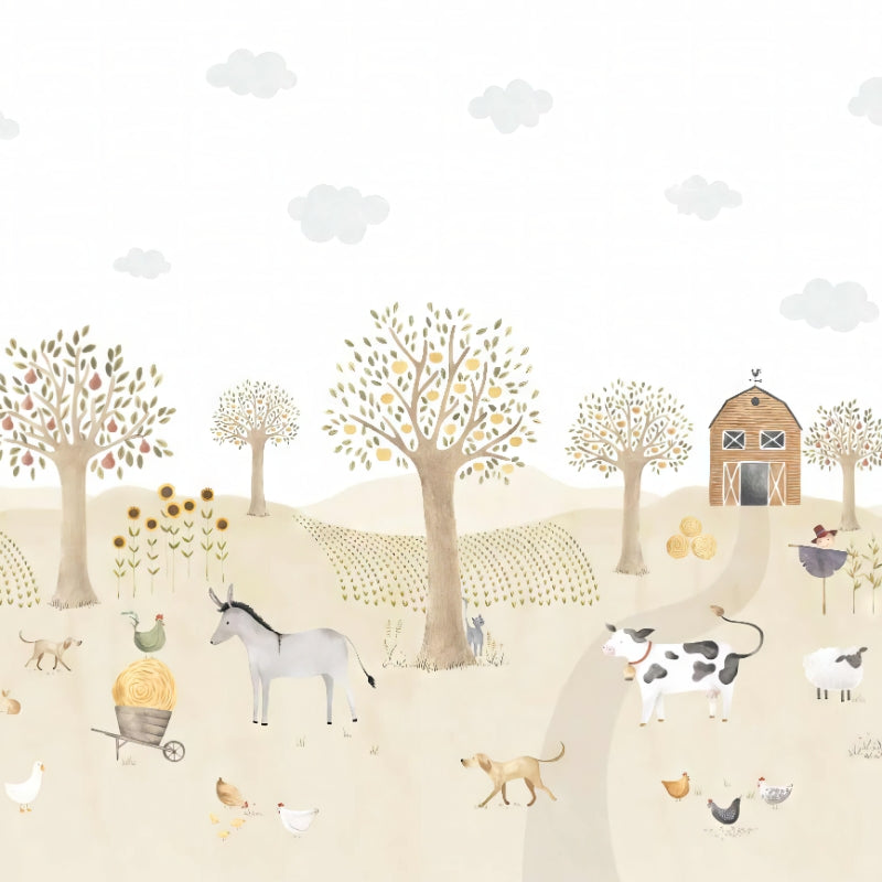 Farm Animals Adventure Wall Mural in your room — zoomed