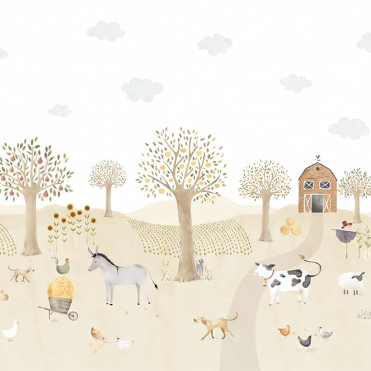 Farm Animals Adventure Wall Mural