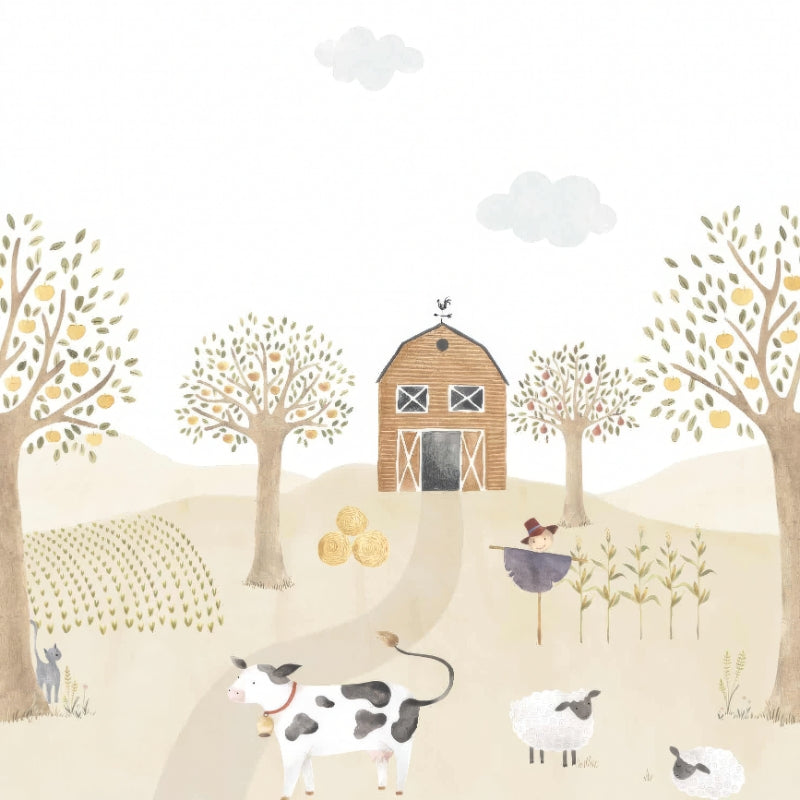 Rustic Farmhouse Kids Wall Mural