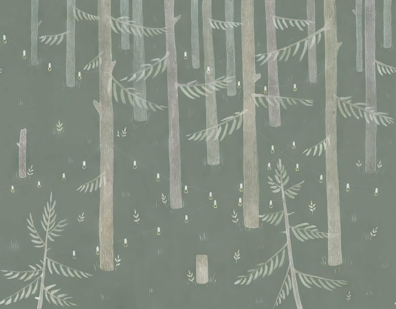 Forest Lights Wallpaper Mural
