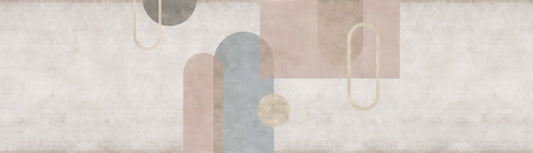 Beige Geometric wall mural