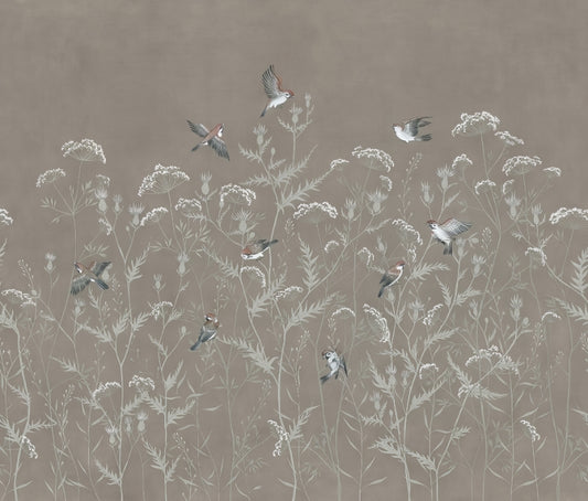 Flying Sparrows Wallpaper Mural