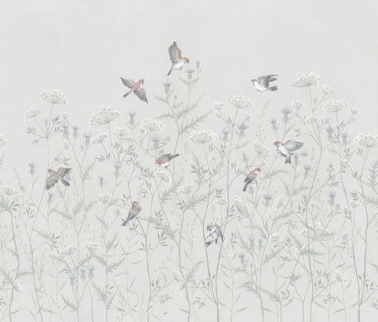 Whispering Birds Floral Wallpaper Mural