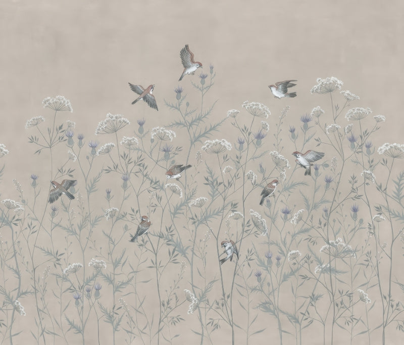 Soaring Birds Wallpaper Mural in your room